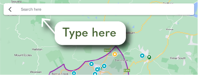 image showing where to click on the embedded map